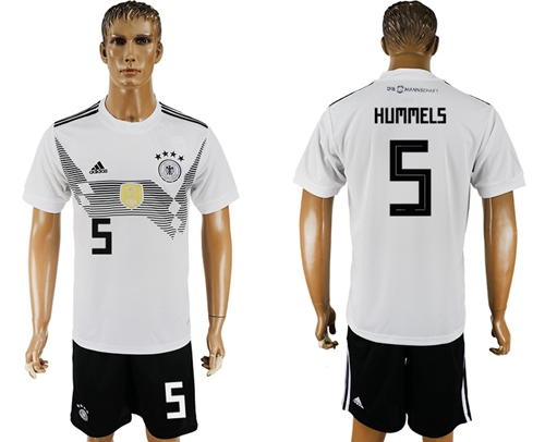 Germany #5 Hummels White Home Soccer Country Jersey - Click Image to Close
